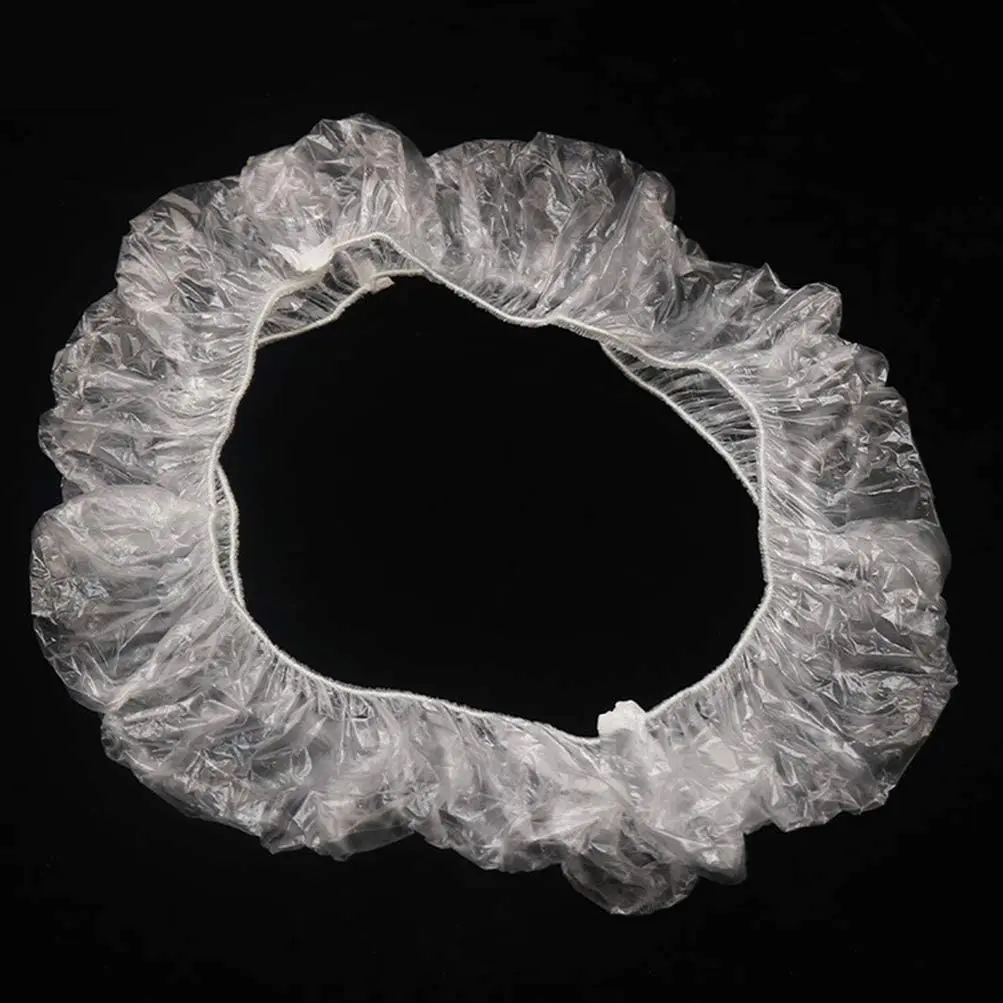 Universal Disposable Steering Wheel Cover Plastic Transparent Car Steering Wheel Covers with Elastic Trims for Steering Wheels