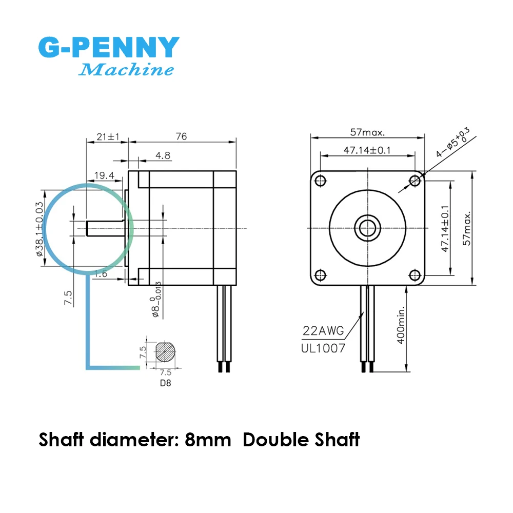 57HS7630A4 Stepper motor 3A 1.89N.m for 3D Printer CNC Micro nema 23 stepper motor cnc