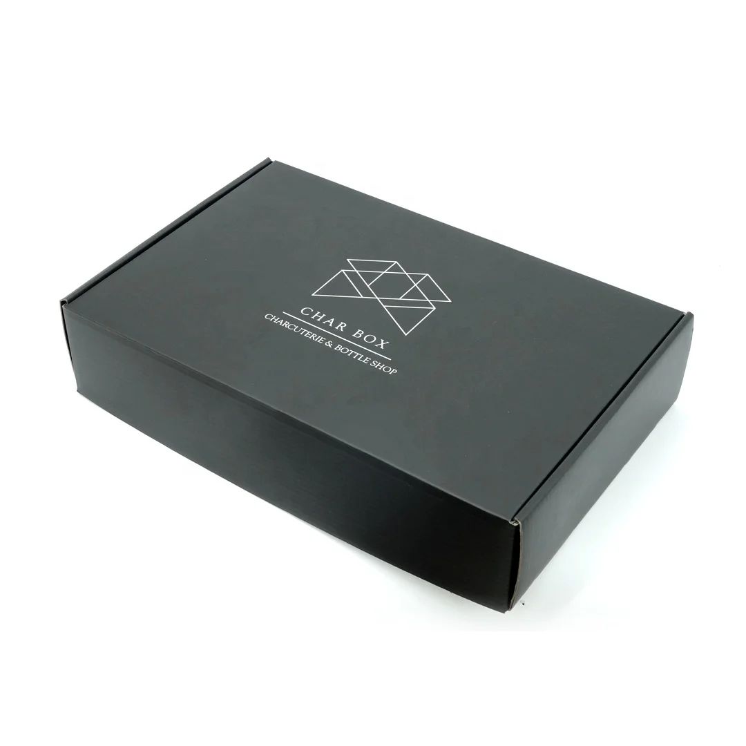 Factory Supply Free sample custom black color hardboard paper custom shipping corrugated subscription boxes for business