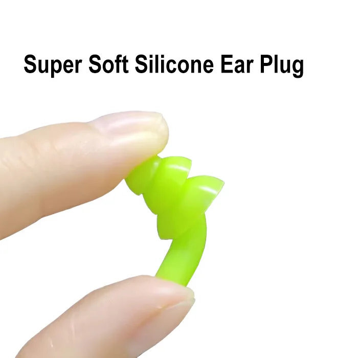 High Fidelity Earplugs Noise Cancelling Silicone Green Ear Plugs for Concerts