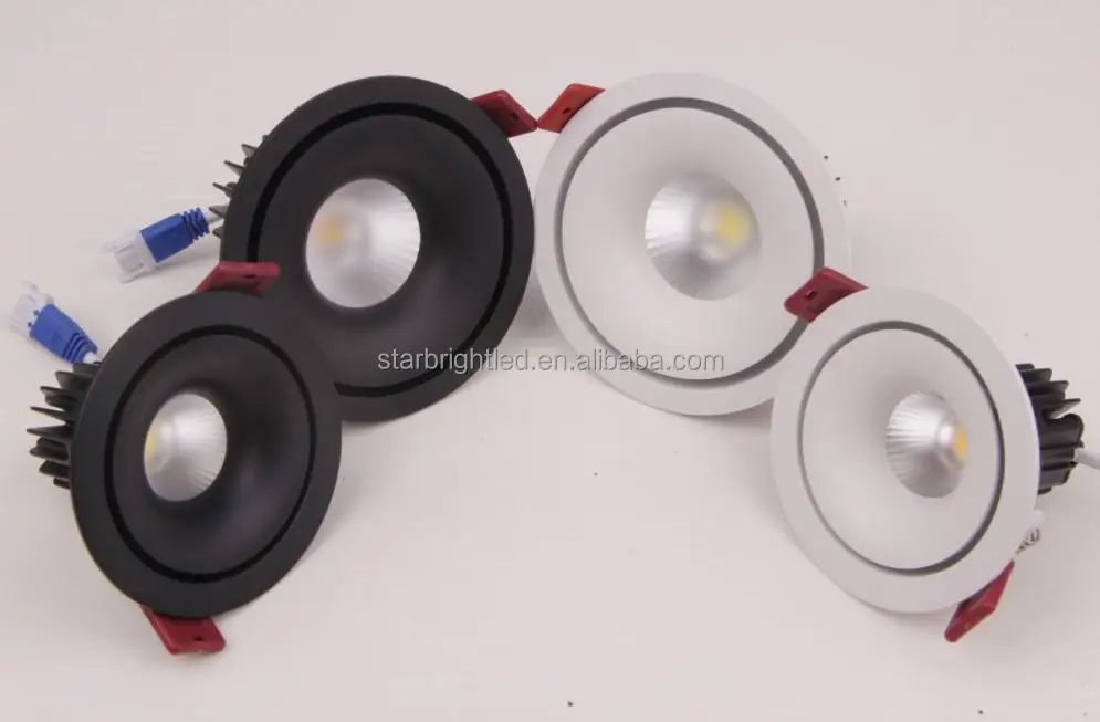private model light led cob downlight gold down lights design 3CCT recessed downlight dimmable led