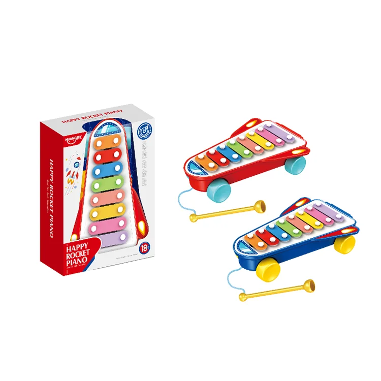 Factory customization small Educational Piano Keyboard Musical Rocket Kid Toy
