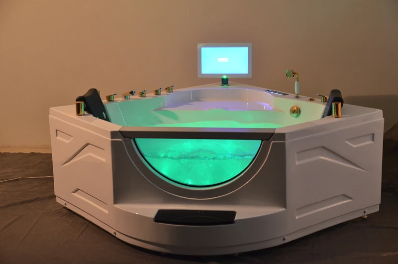 cheap bathtub&whirpools turkish bath european style two person fm radio massage corner whirlpool bathtub