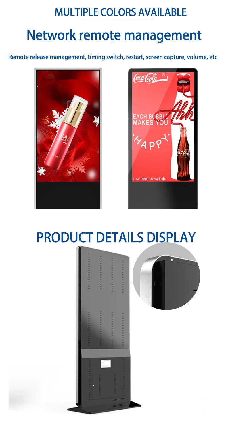 32 43 55 65 75 дюймов внутренний рекламный киоск digital signage для торгового центра ЖК-рекламный плеер