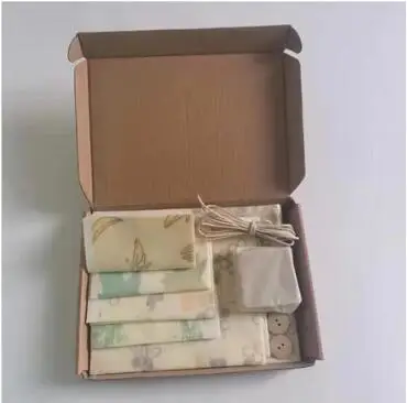  Устойчивого многоразовые сделать свой собственный лейбл пчелиный воск бумажная упаковка обертка для пищевых