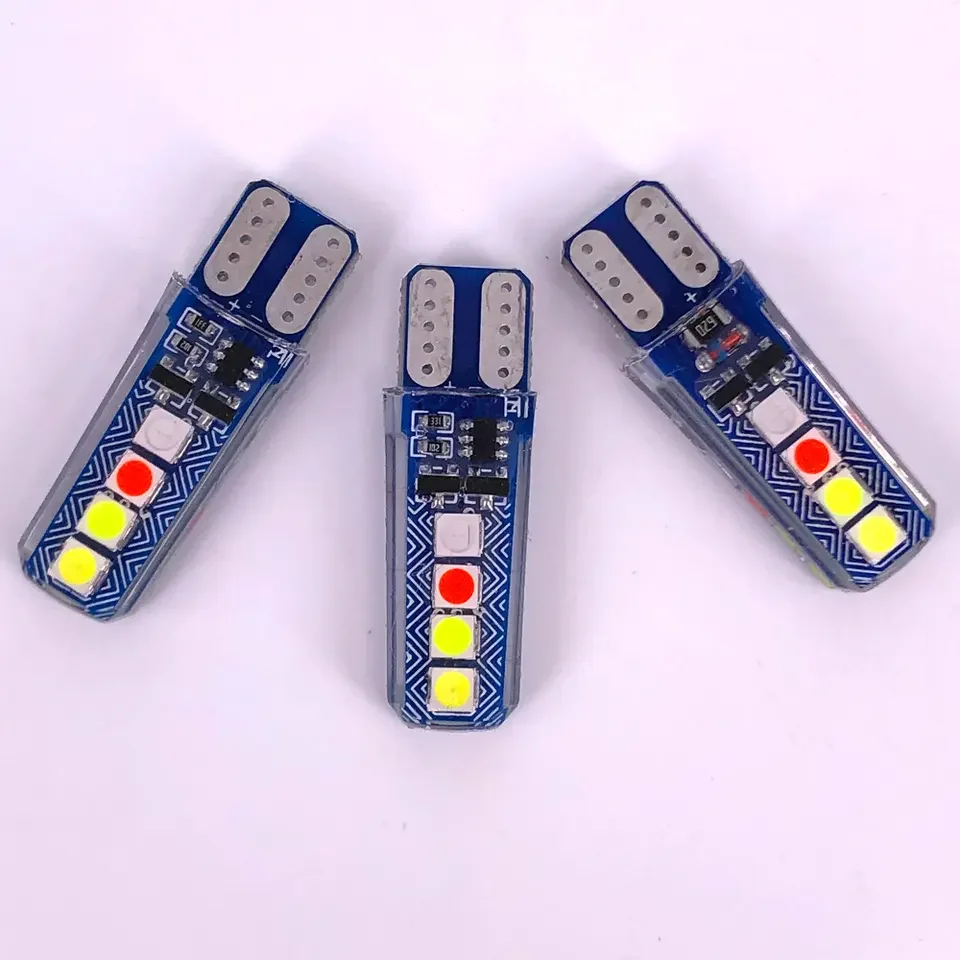 Factory Outlet Super bright car LED wide light bulbs 3030 8smd T10 License Plate Light indicator lights for cars