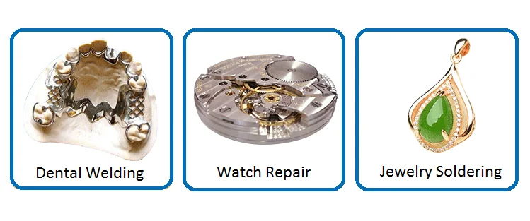 small desktop size women jewelry spot welding sets machine factory price 100j yag dental goldsmith metal with ccd camera