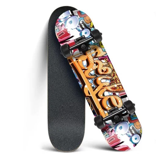 RTS  skate board in stock 31 inch 4 flashing wheels outdoor skateboards