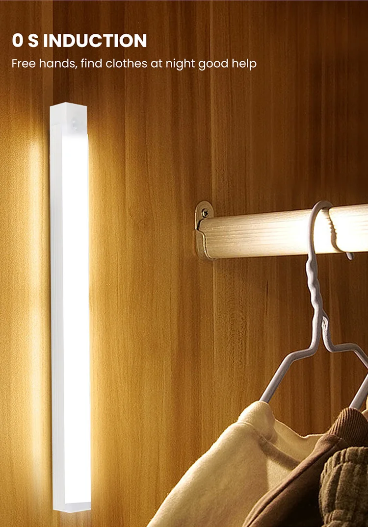 Factory Motion Sensor Mini Smart Battery Operated Adhesive Sticker LED Under Cabinet Light Battery