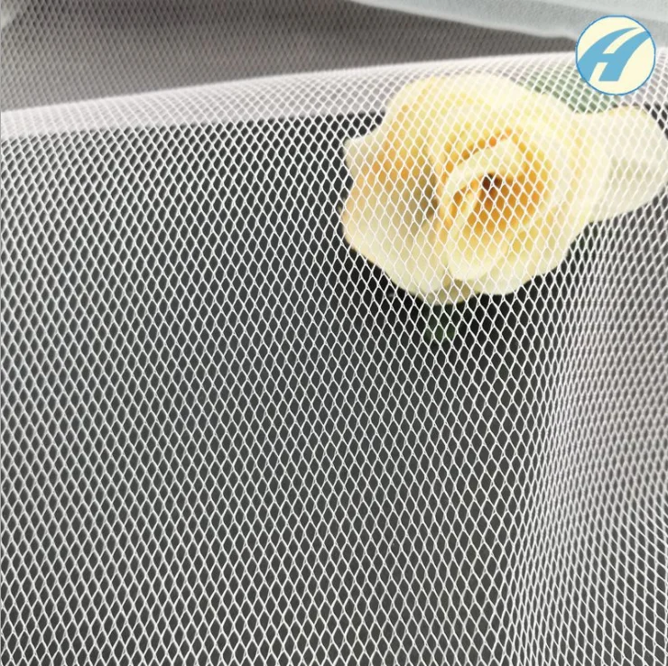 100% 20D Nylon Transparent Knit Net Mesh Soft English Tulle White Wedding Gown Dress Veil Illusion Roll Tulle Bordado Fabric