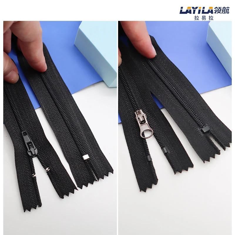 
Fashionable #3 cheap price multicolor nylon trouser zippers yiwu 