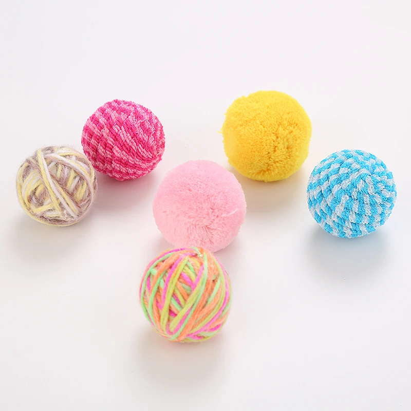 Silicat cat toy wool ball set 6pcs grinding claw pet toys wholesale in stock cat toy