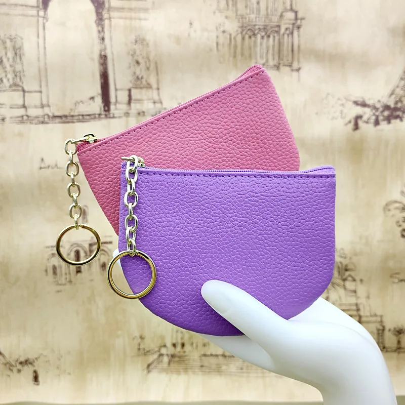 Новое поступление 2023, кошельки для монет, индивидуальный Кошелек для монет, женский брелок из натуральной искусственной кожи, кошелек для мелочи на молнии, маленький мини-кошелек, портмоне для монет