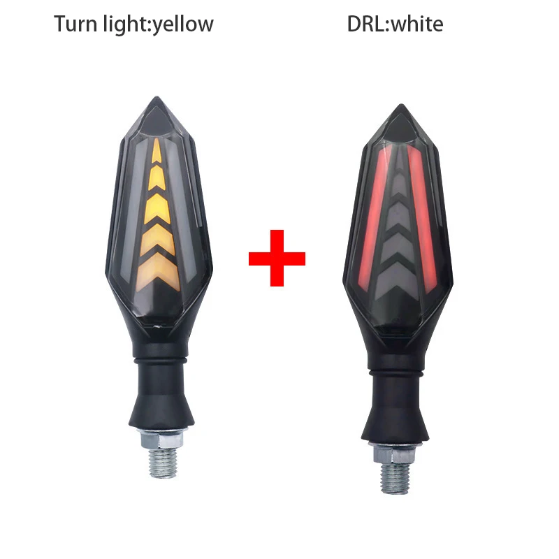 Motorcycle Mini indicators led turn signal flexible flowing front rear cold light for honda yamaha motorcycle part