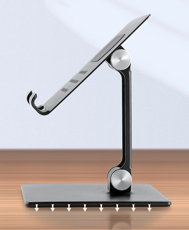 Adjustable Desktop Aluminum Tablet Holder Stand Foldable Aluminium Desktop for iPad Stand