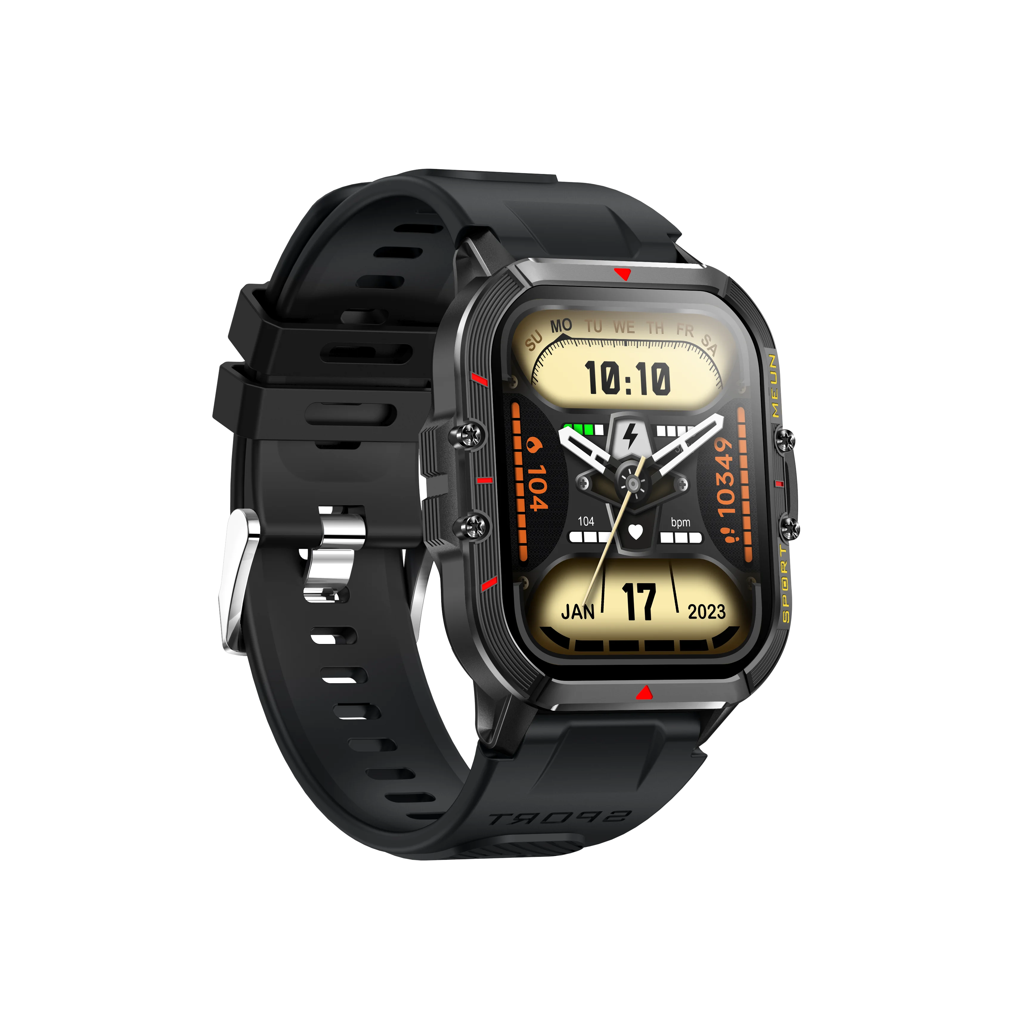 ANDROID Smart Watch For Men Outdoor Sports V21 Waterproof Reloj Intelligente Make Call 1.96 inch 100 sports modes SmartWatches