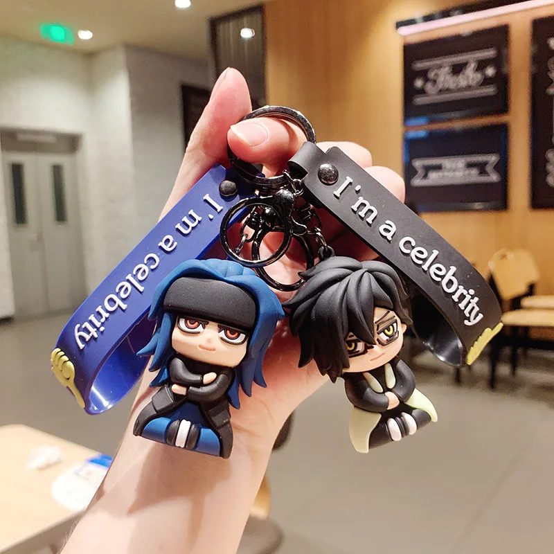 The word dance Japanese anime keychain 3D character silicone keychain Car bag keychain
