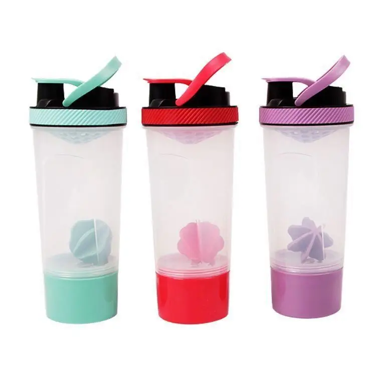 
720ml Mixing ball colorful plastic sports water bottle personalized protein shaker bottle 