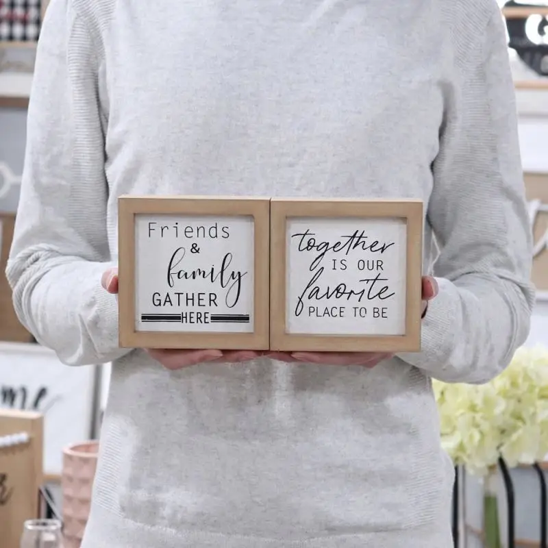 
Small Exquisite Rustic Wooden Home Decor Hanging Stand Wood Sign 