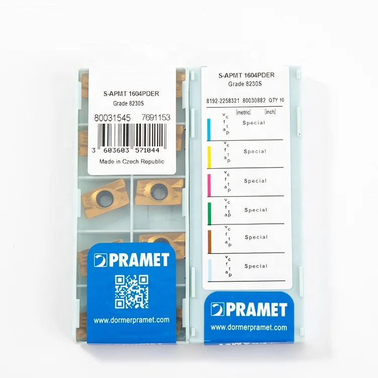 Быстрая доставка ЧПУ токарные станки S-APMT1604PDER 8230S Pramet вставки карбида квадратное плечо фреза