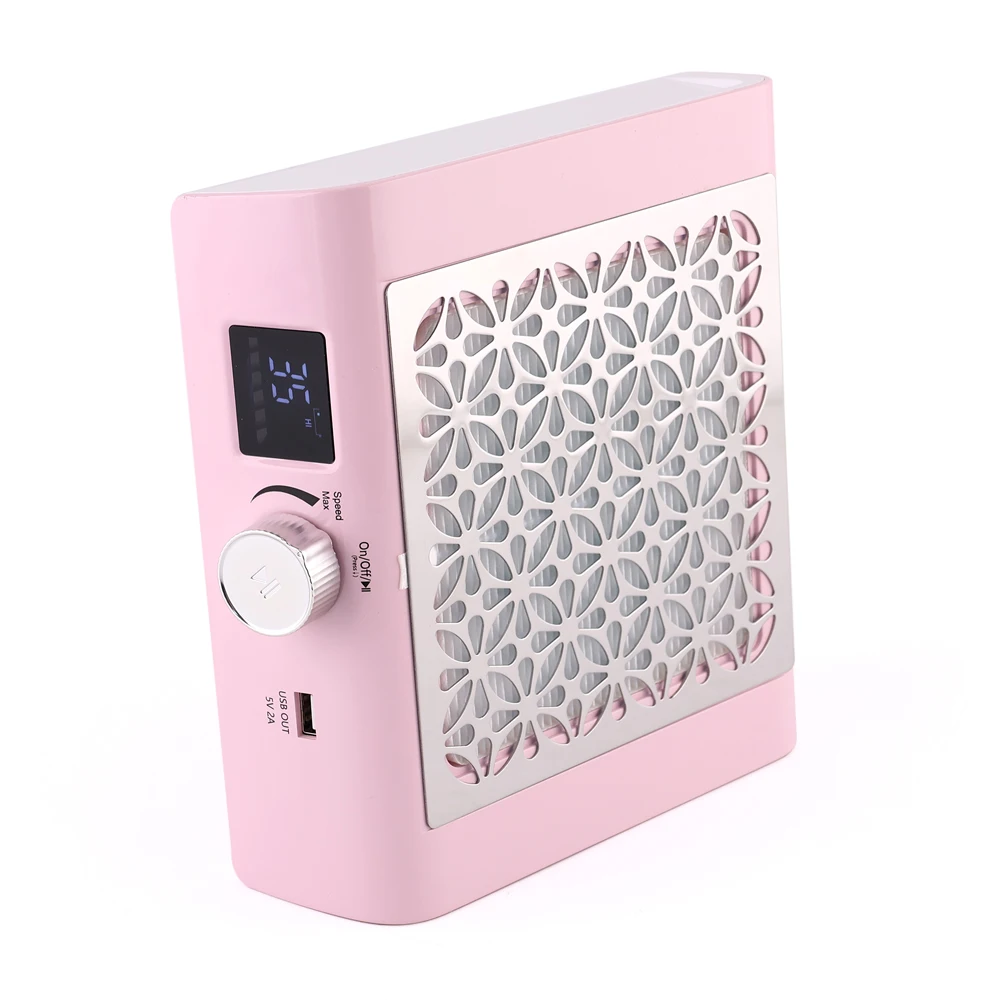 2024 85w Strong Power Brushless Motor Portable Cordless Nail Dust Collector Manicure Professional with Powerful Fan for Salon