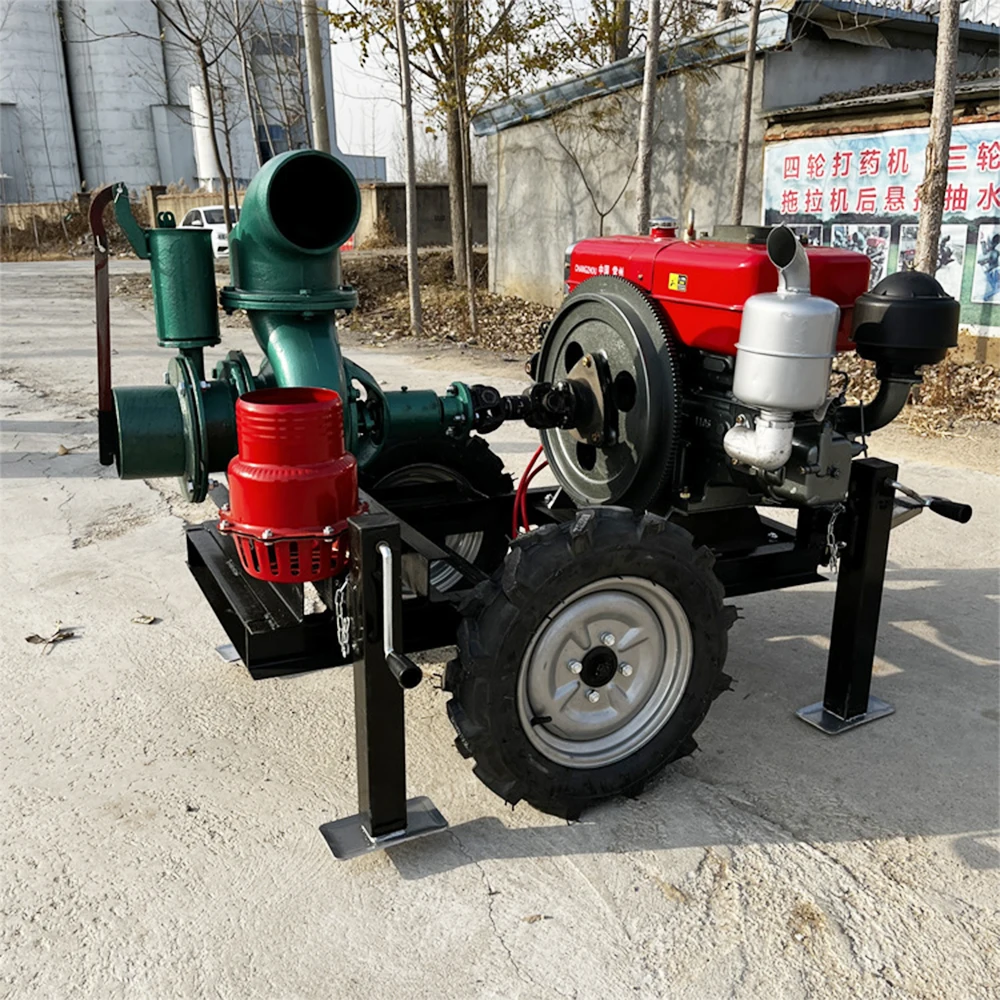 New Product 6 Inch 8 Inch 10 Inch High Pressure Diesel 15hp 25hp Double Bladed Wheel Centrifugal Water Pump