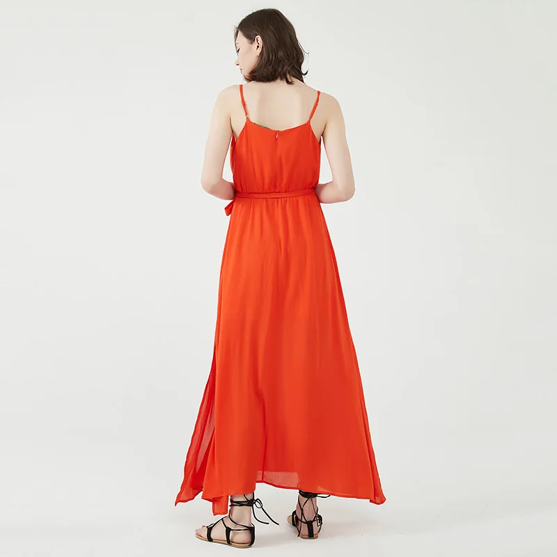 Factory Wholesale Long Dress Summer Dresses Red Maxi Women Casual