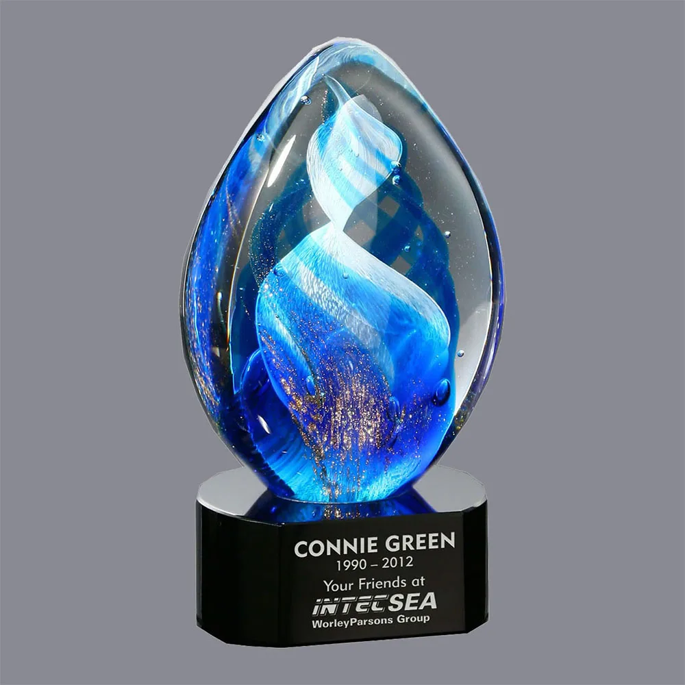 2019 Noble Beautiful In Colors Liuli Art Glass Trophy from  Factory