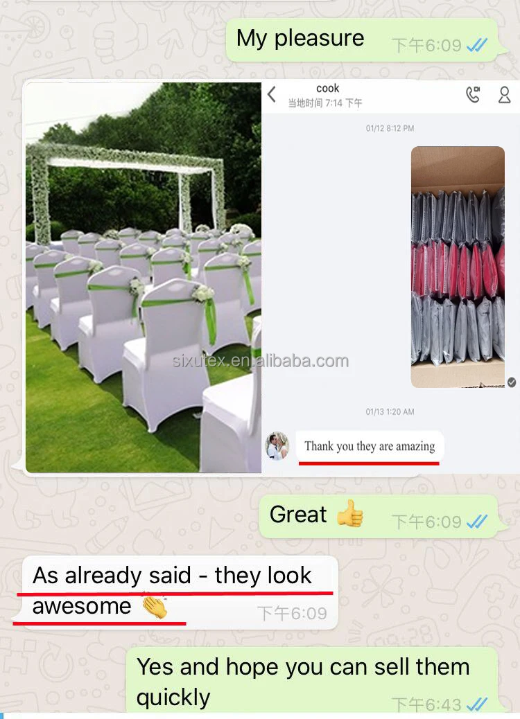 fundas de silla 100 White Spandex Hotel Dining Folding Plastic Banquet Wedding Protector Stretch Chair Covers for wedding