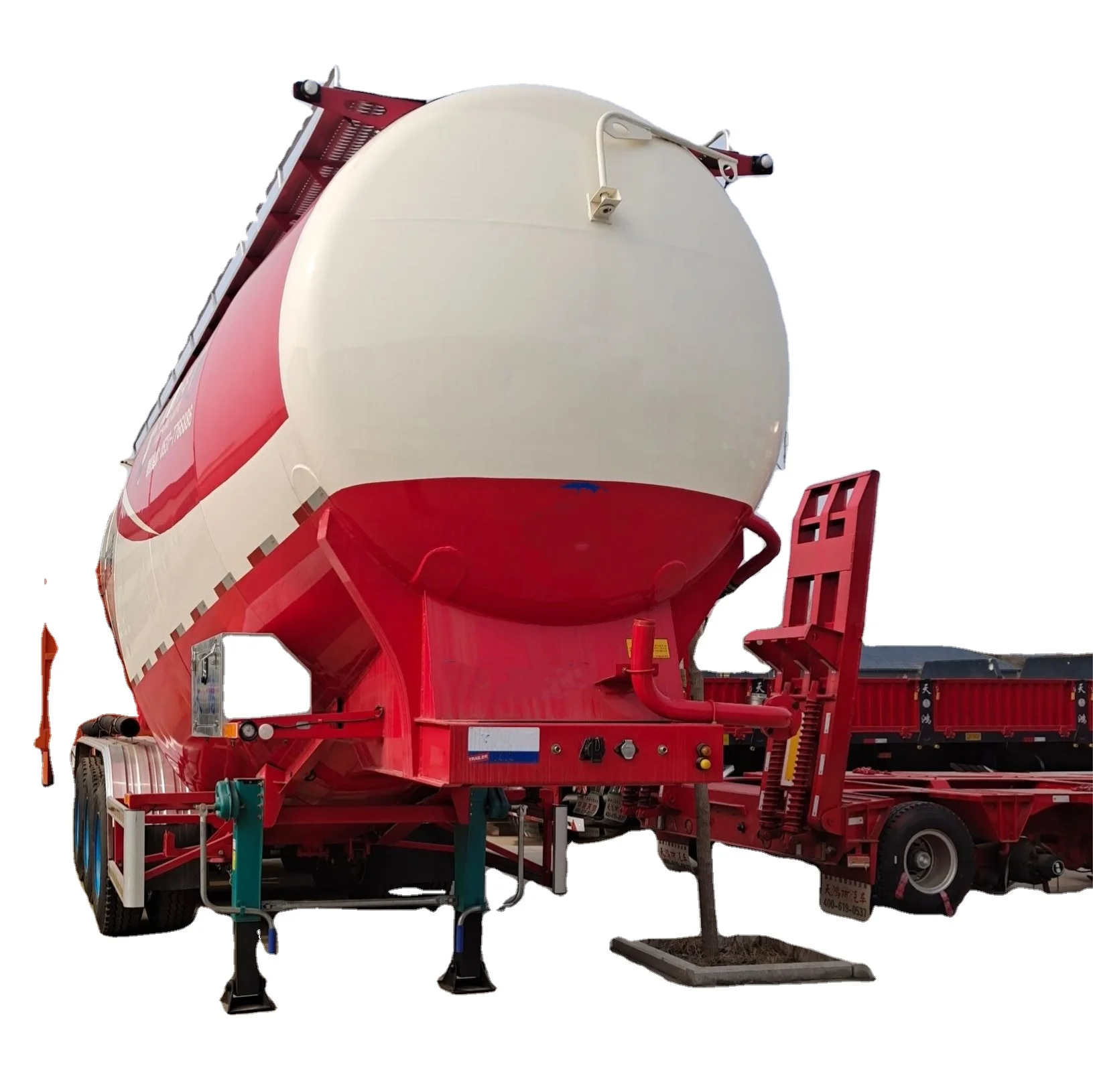 80-Ton Cement Tanker  Powder Tank Truck Trailer and Semi-Trailer for Sale