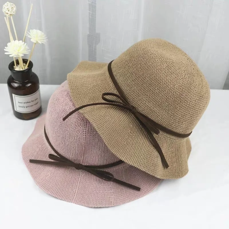 Wholesale High Quality Sun Protection Beautiful Kid Paper Straw Cowboy Beach Hat With Flowers Decoration