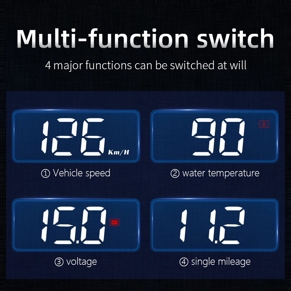 Hot Sale Universal Smart Vehicle Front Windshield Head-up Speedometer Display Obd2 Mileage Car Hud Display M3