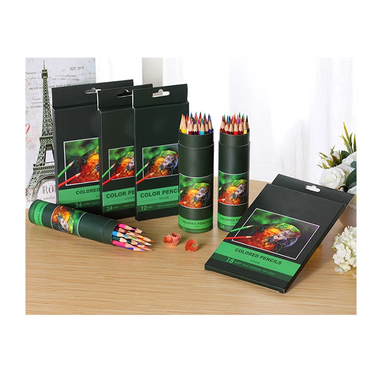 Wholesale For Art Sketch Drawing School Office Supplies High Quality Wooden 12 18 24 36 48 72 Colors Oily Colored Pencils