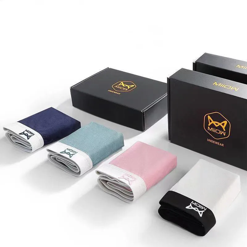 
Good Quality Lingerie Custom Logo Seamless Underwear Oem Breathable 4 pcs Solid Boxer Briefs Men Modal Spandex 