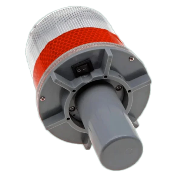 Mining traffic safety cones waterproof flashing solar warning lights flash solar traffic cone amber light