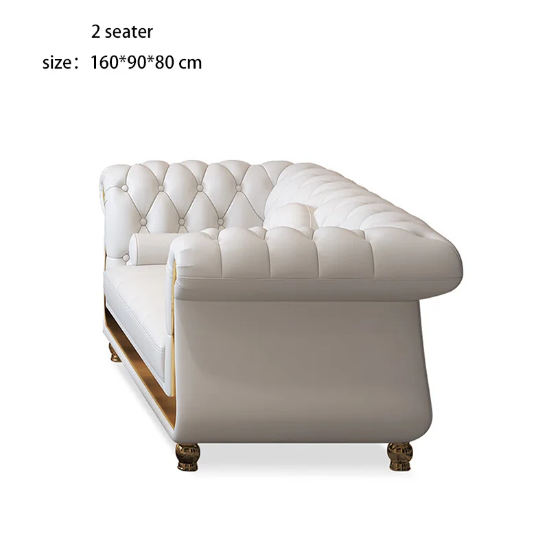 Classic American Antique Chesterfield Sofa for home office hotel living room furniture modern genuine leather sofa set