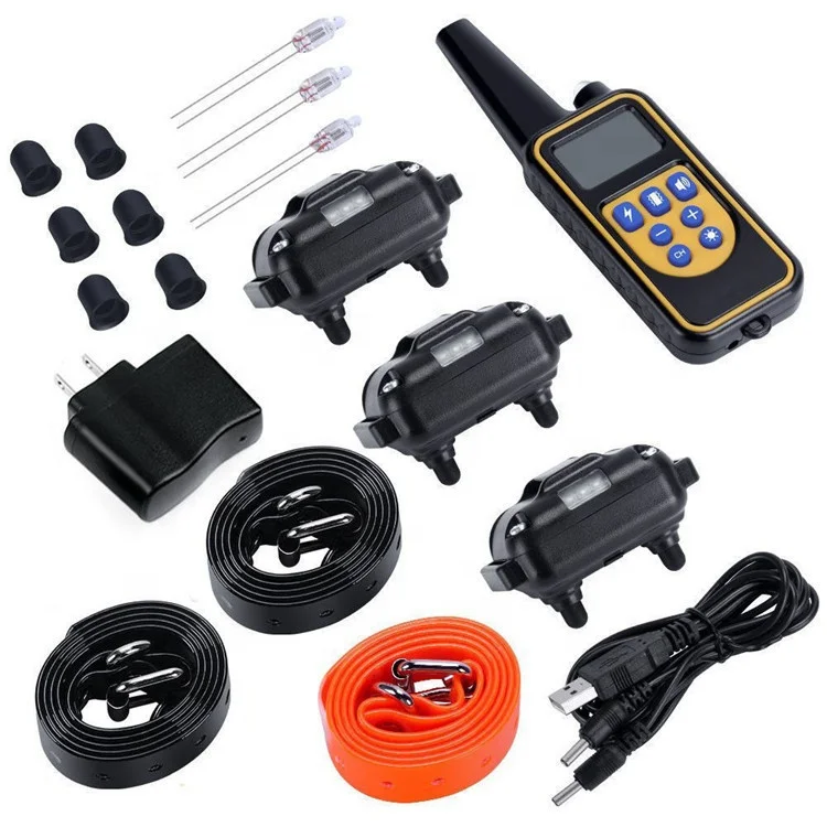 Waterproof 800m Electric Pet Dog Training & Behavior Products Bark Collars Electric Dog Shock Collar With Remote Control
