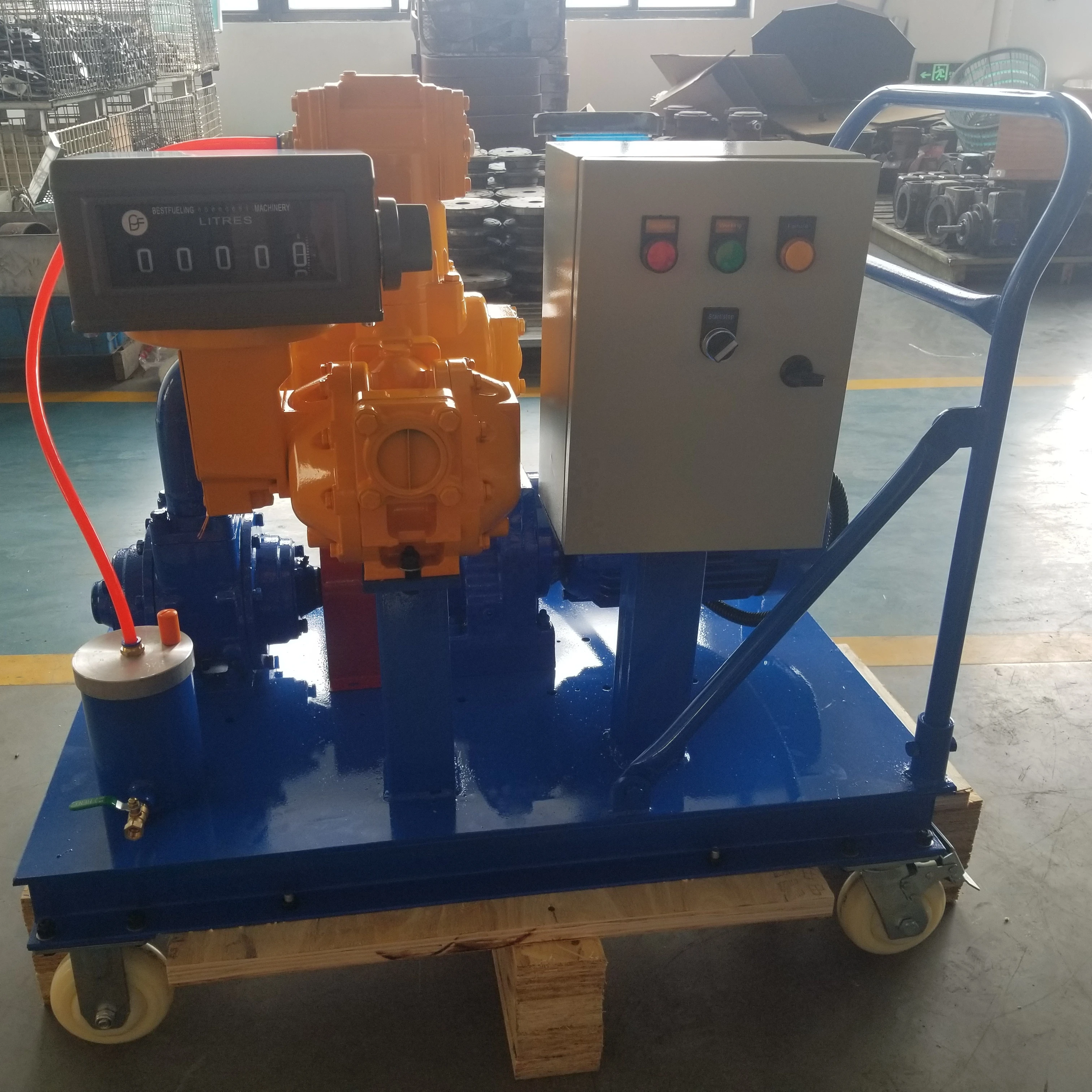 Mechanical digital china supplier marine diesel flowmeter pump trolley