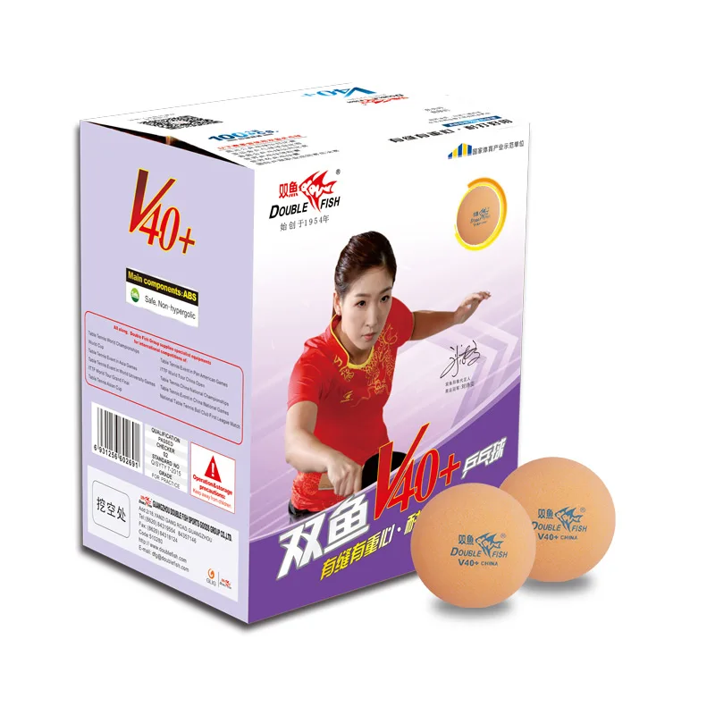 New Arrival Professional Double Fish Ping Pong Balls White Orange Multicolor Training Table Tennis Balls