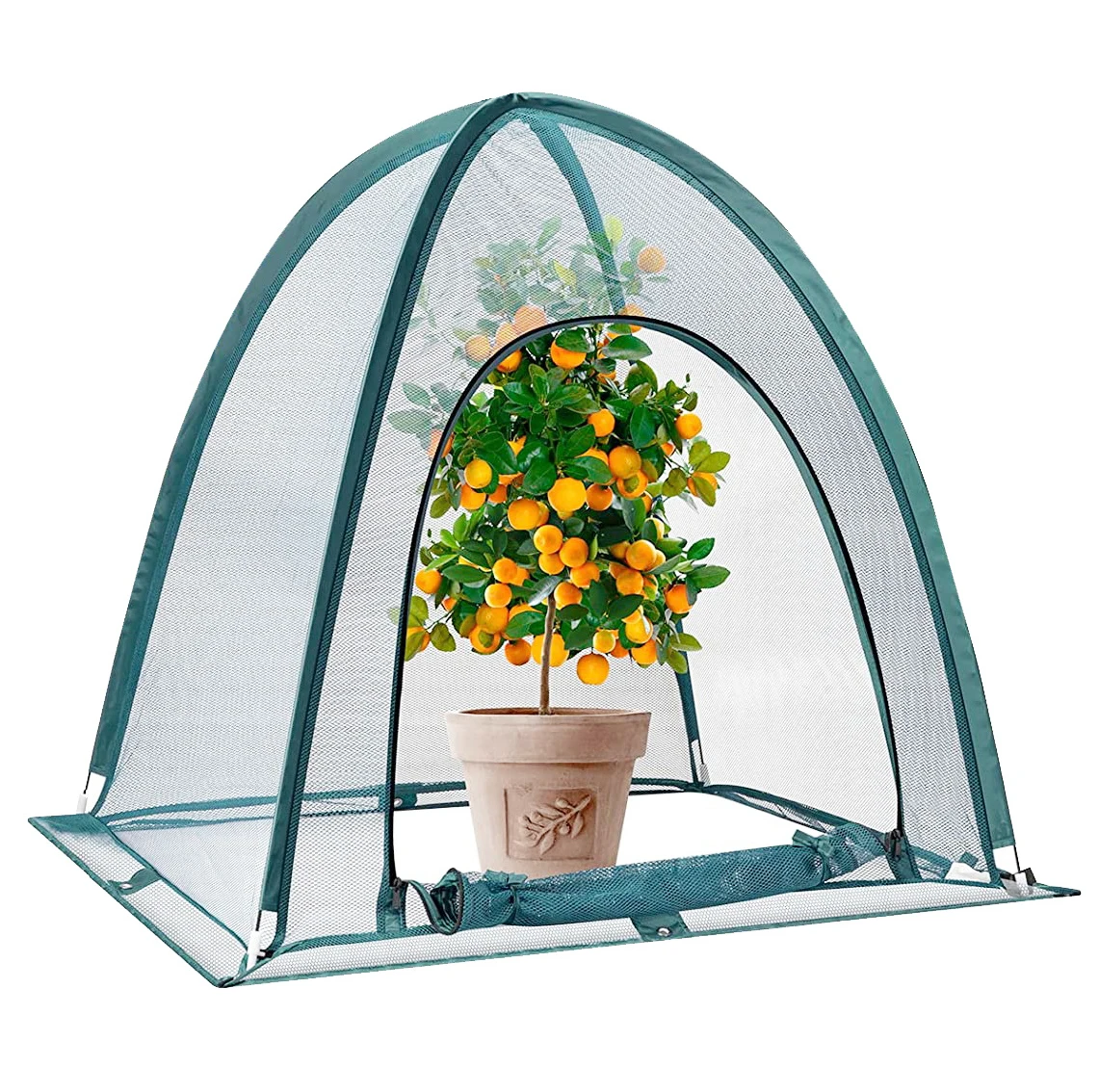 90x90x96cm garden netting cover pop-up greenhouse net canopy multiple applications mini-greenhouse mesh tent