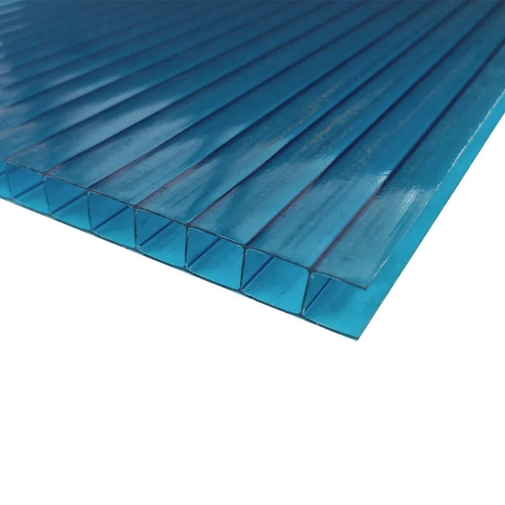 6mm 8mm 10mm UV extruded clear cellular hollow panel polycarbonate sheets for greenhouse roof