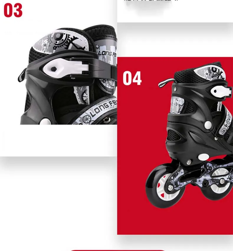 Mens Adjustable Rental High Speed Flashing Rolling Inline Skating Skates Shoes Wheel for Adult