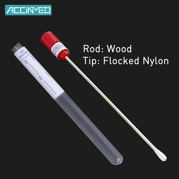 Medical Supplies Disposable Wood PP Stick Sterile Sampling Transport Female Swab