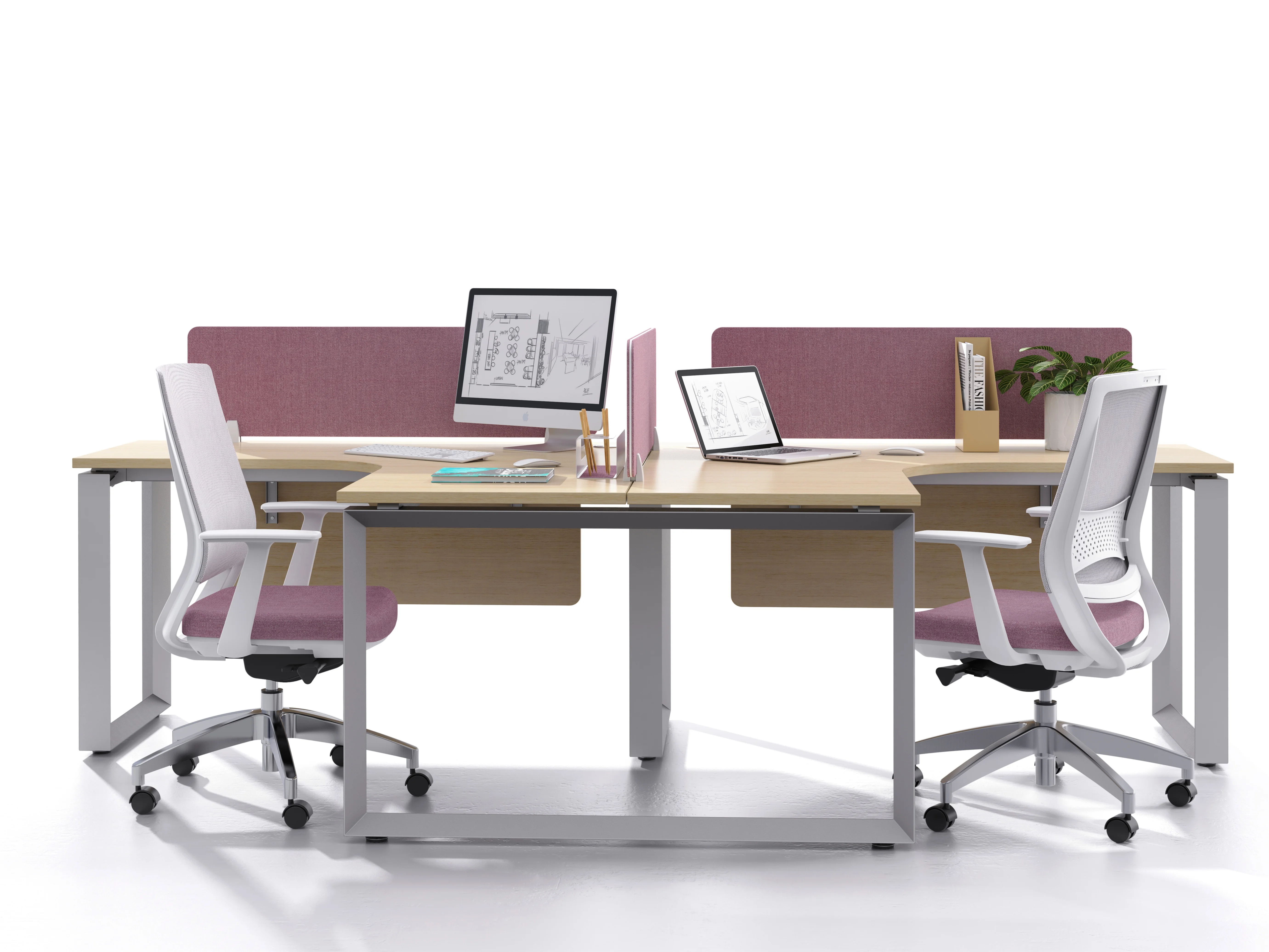 Wholesale high quality modern office tables employee office desk standing computer table for commercial furniture