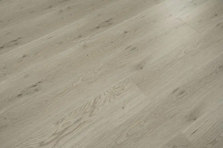 12mm HDF indoor residential light grey wax wood grain surface laminate flooring