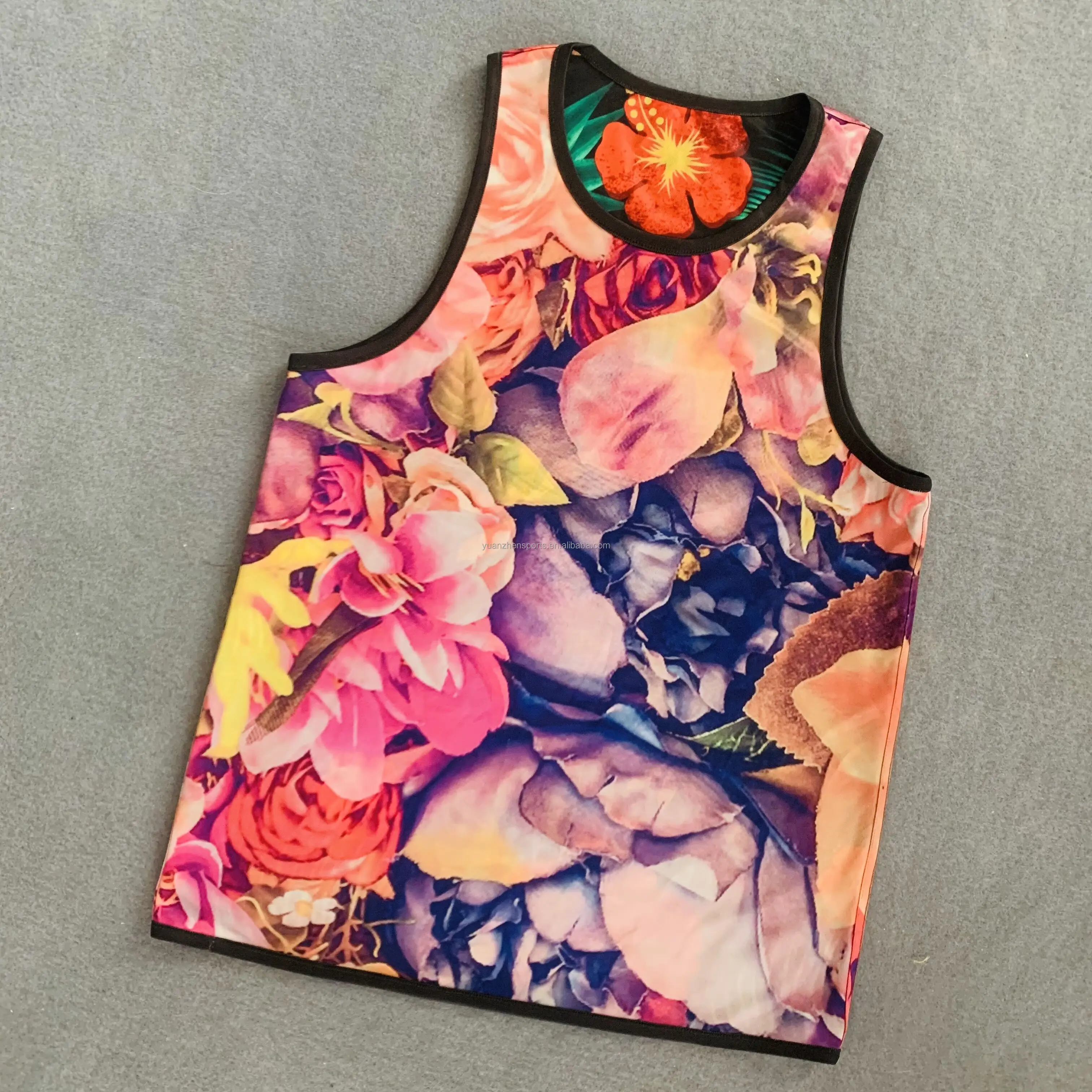 custom sublimation breathable double side reversible basketball singlet