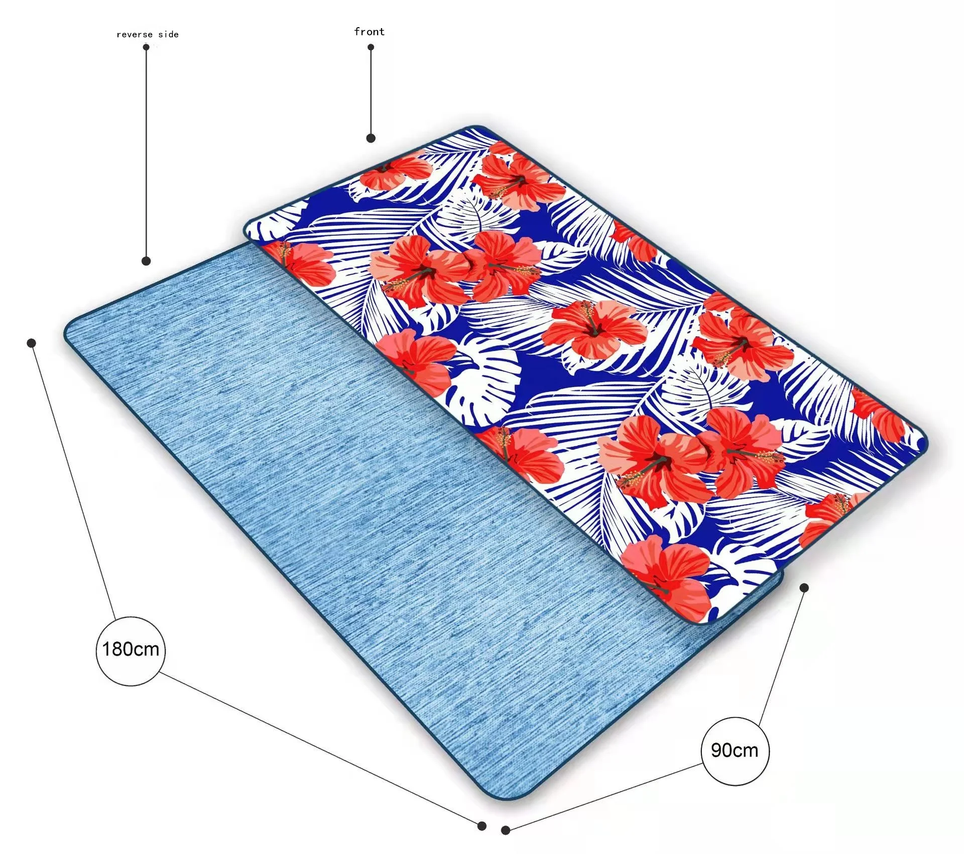 Quick Dry Summer Sublimation Custom Logo Print Microfiber Suede Sand Free Recycled Beach Towels