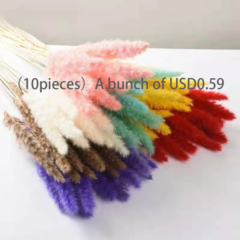 HY1001-60-120CM большой искусственный шелк свадебные украшения для вечеринок; Цвет черный, белый высушенные длинные стиле, украшенное цветочным узором маленький пушистый пампасной травы