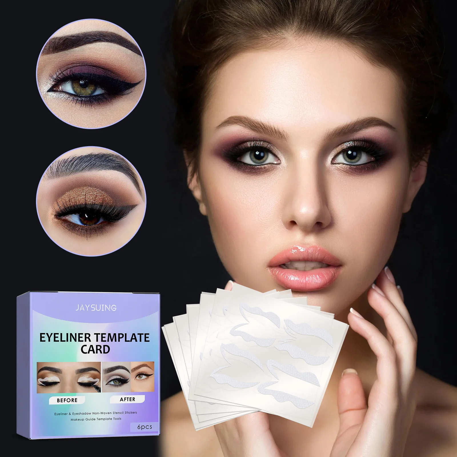 OEM ODM Eyeliner Auxiliary Template Beginner Lazy Artifact Portable Makeup and Beauty Tools Accessories Eyeliner Tape Template