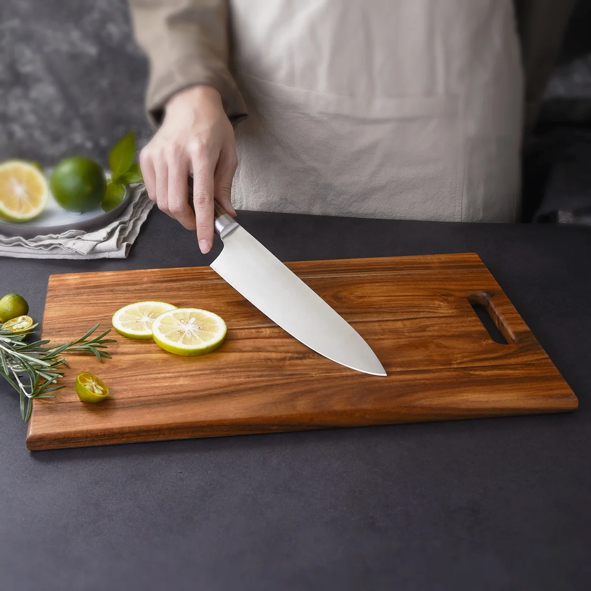 Hot sale Solid Acacia Wood Kitchen Cutting Chopping Boards Large Wholesale